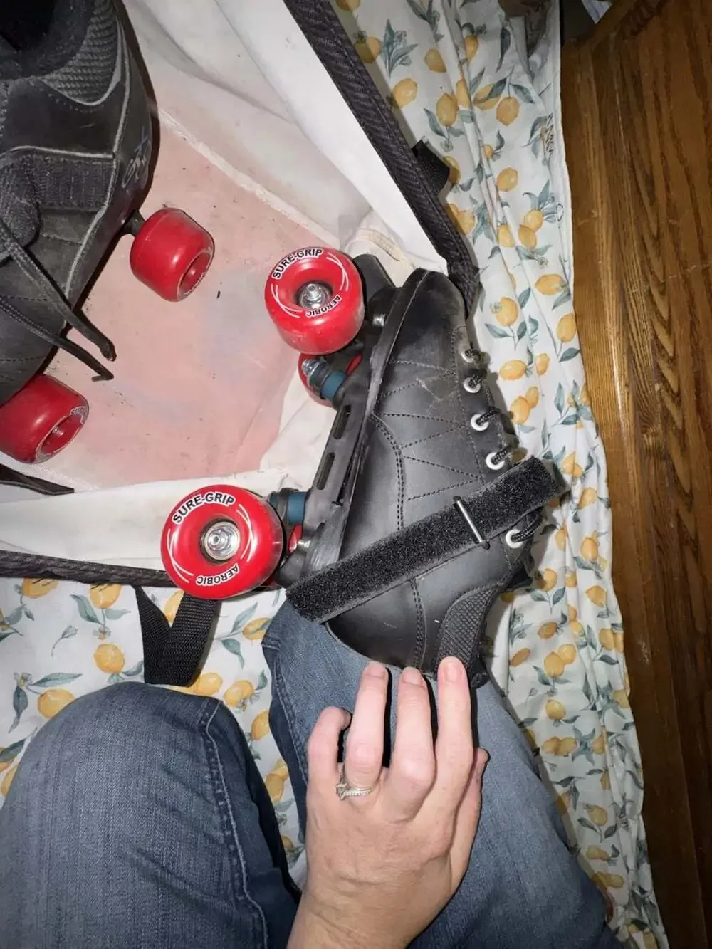 Pacer GTX 500 Quad Speed Roller Skates Mens 6 Womens 7 Sure-Grip Red Wheels